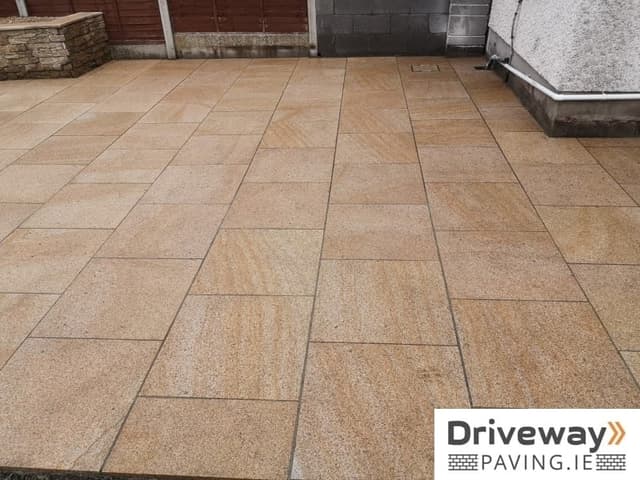 Yellow granite patio in Lucan, Co. Dublin