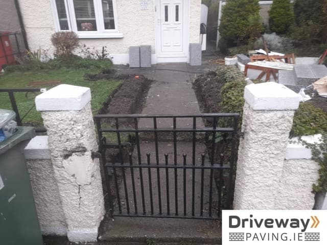 Granite footpath in Walkinstown, Dublin 12